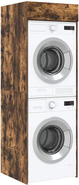 Waschmaschinenschrank Yiwydaa in Geräucherte Eiche, Braun, B/T/H: 67,5 x 68 x 200 cm - Bild 1