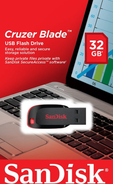 SanDisk Cruzer Blade USB-Stick 32 GB Schwarz USB-A - Bild 2