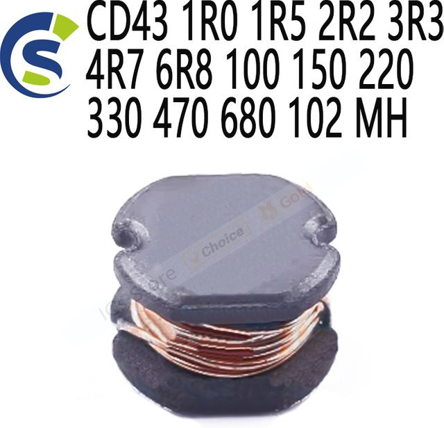 20 Stück ANNUSOCHIP CD43 SMD Leistungsinduktivitäten in Schwarz - Bild 1