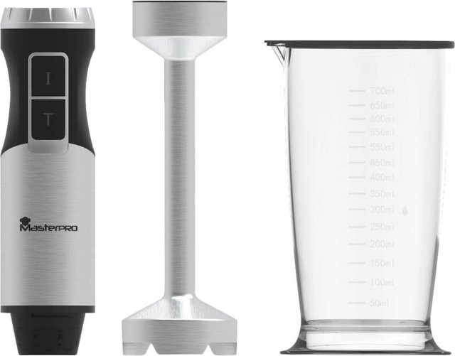 MASTERPRO Elektrisches Stabmixer-Set in Schwarz mit Edelstahlkomponenten und spülmaschinenfesten Teilen - Bild 1