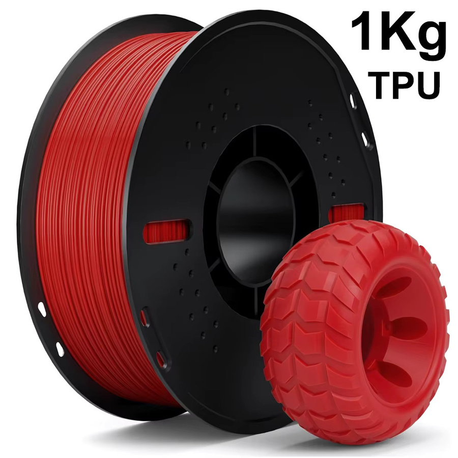 3D Maliang Flexibles TPU Filament Weiß-Rot 1,75mm für FDM 3D-Drucker - Bild 1