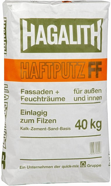 Hagalith Haftputz FF Kalk-Zement-Putz in Weiß, 40 kg - Bild 1