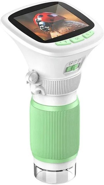 Meiteai-All Handheld-Mikroskop für Kinder, grün, mit drehbarem Fokus und 2,4-Zoll-HD-Bildschirm, 1000x - Bild 1
