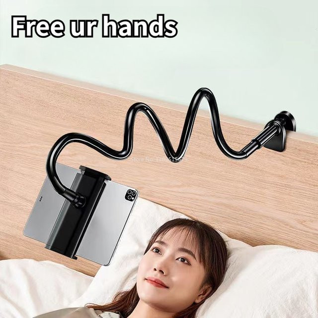 Flexibler Handy Ständer und Tablet Halter in Schwarz für Bett und Schreibtisch - Bild 1
