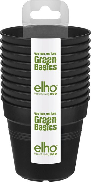 Elho Anzuchttopf Starterset Green Basics Living Schwarz aus Recycling-Kunststoff - Bild 1