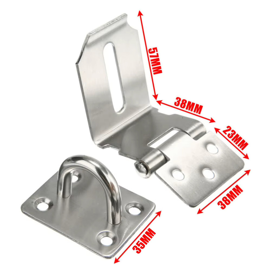Sicherheits-Riegelschloss aus Edelstahl in Silber für Schränke und Schubladentüren - Bild 2