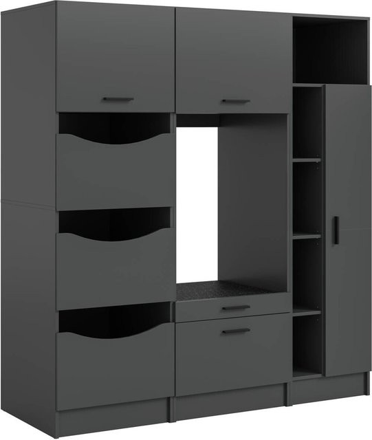Waschmaschinenumbauschrank Free von xonox.home in Anthrazit Matt, B/H/T: 176 x 195 x 68 cm - Bild 1