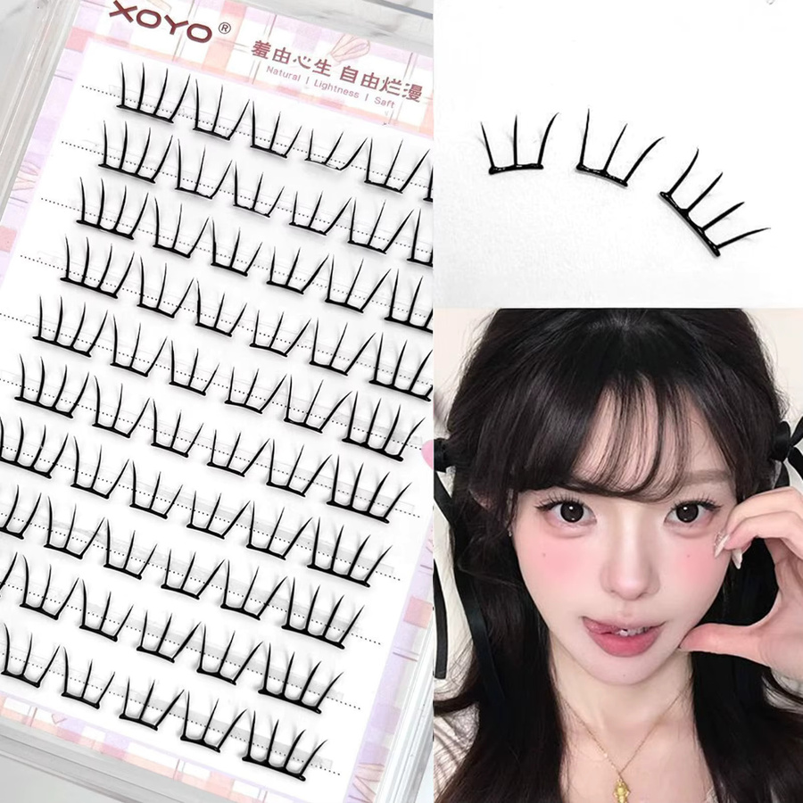 Cotremyp C-Locken-Anime-Wimpernverlängerung, 9–12 mm, Damen, natürlich - Bild 2