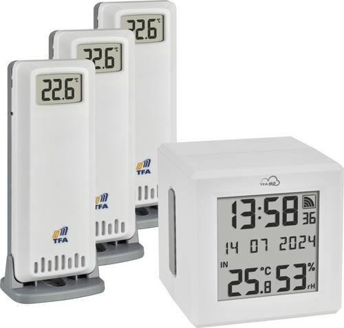 TFA Dostmann TFA.me Starter Set Funk-Thermo-Hygrometer in Weiß 35.8113.02 - Bild 1