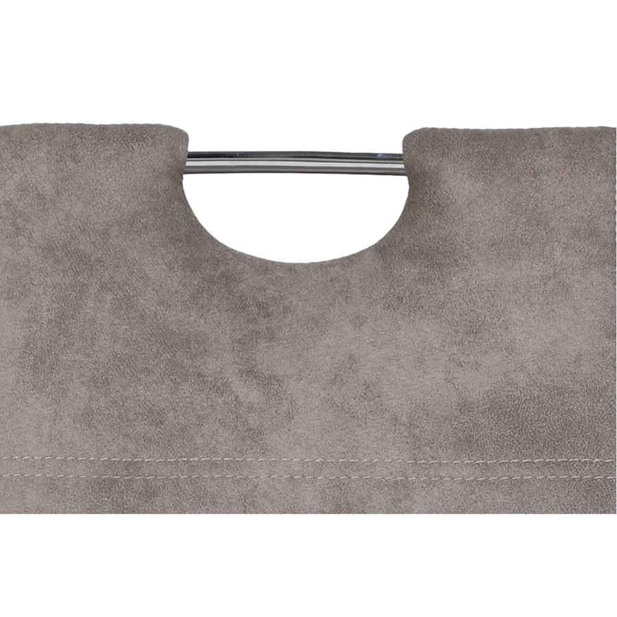 4er Set Stühle Hela in Grau im Vintage-Design aus Microfaser, B/H/T: 44 x 98 x 61 cm - Bild 2