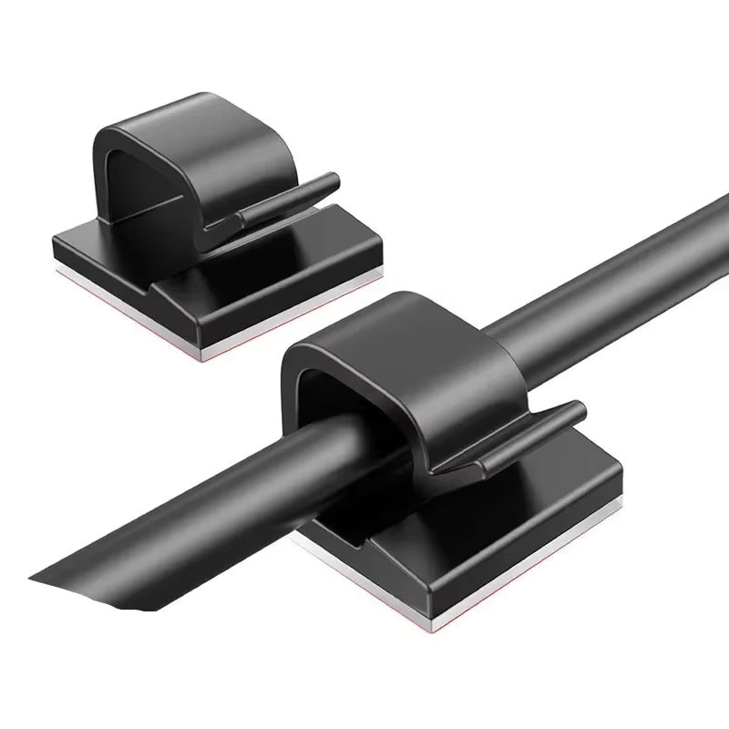 Selbstklebende Kabel-Organizer-Clips für USB-C Ladekabel und Datenleitungen, Wandmontage Draht- und Kabelhalter, in Schwarz oder Transparent - Bild 5