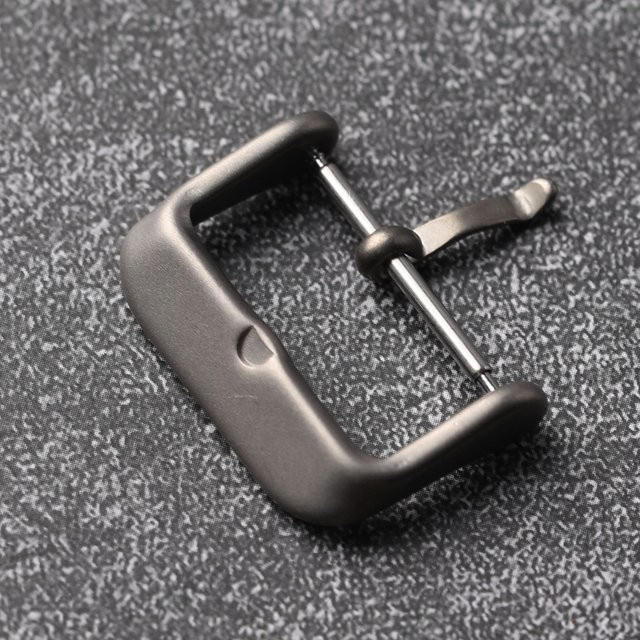 Raystray Uhrenzubehör Lederarmbandschnalle, Titanlegierung, Schwarz, Unisex - Bild 1