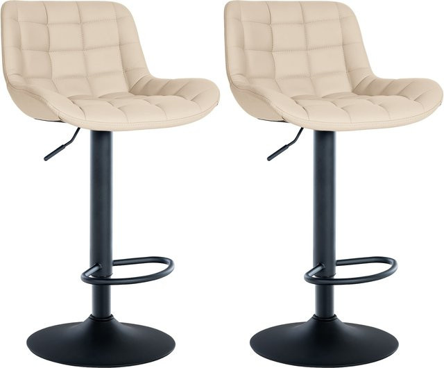 CLP 2er Set Barhocker Tover moderne Tresenhocker mit Rückenlehne und 360 Grad Drehsitz höhenverstellbar - Bild 1