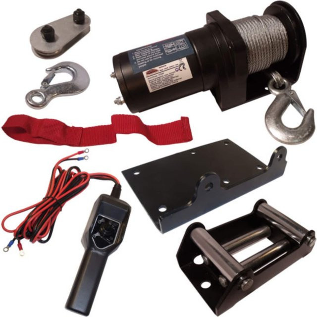 Mauk Seilwinde 12V 2000lbs in Schwarz - Bild 1
