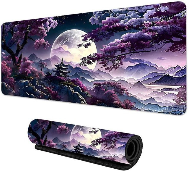 Dapesuom Gaming-Mauspad Landschaftsszene Multicolor B/B/H: 60 x 30 x 0,2 cm - Bild 1