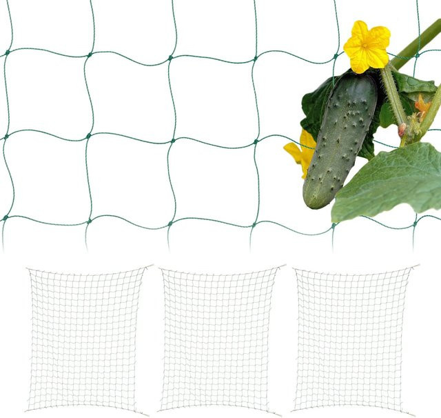 Relaxdays Ranknetz aus Polyethylen in Grün, 4er Set, großmaschig, B: 250 cm x H: 200 cm - Bild 1