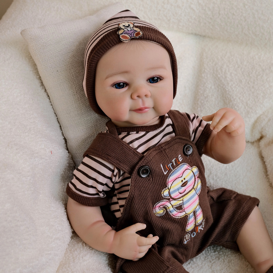 NPK Julietta Babypuppe, 19 Zoll, lebensechte Babypuppe, rosa/pink - Bild 2