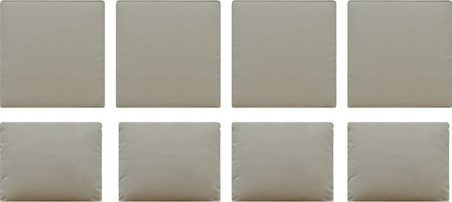 4-teiliges Sitzkissen-Bezug-Set für Lounge-Set Lakewood in Hellbeige aus Polyester - Bild 1