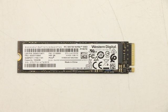 Western Digital Lenovo SN730 NVMe M.2 SSD 1TB Schwarz - Bild 1