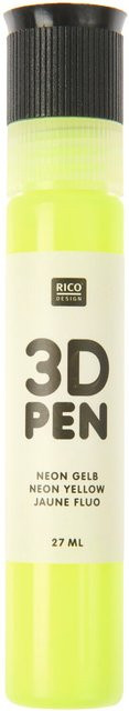 Rico Design 3D Pen Farbe Neon Gelb, Nachfüllpack - Bild 1