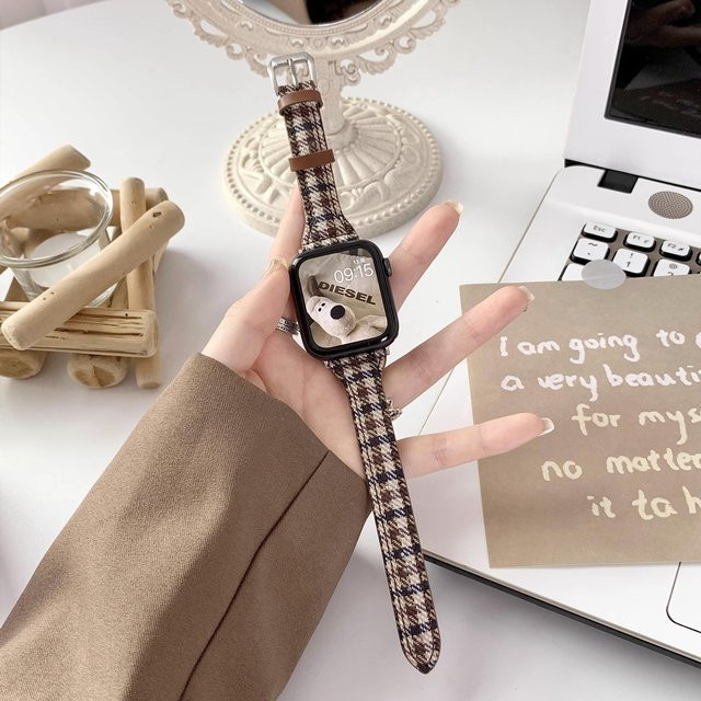 Uhrenarmband Leder, Plaid, für Apple Watch 42/38mm 45/41mm 49mm - Bild 1
