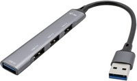 i-tec U3HUBMETALMINI4 USB-Hub 4 Port mit 1x USB 3.0 und 3x USB 2.0 in Silber - Bild 1