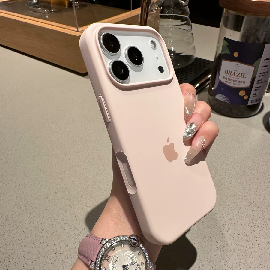 Original Flüssigsilikon Handyhülle für Apple iPhone in Pink - Bild 2