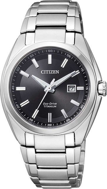 Citizen Armbanduhr, Solar, Titanium, Schwarz, 34 mm, Damen - Bild 1