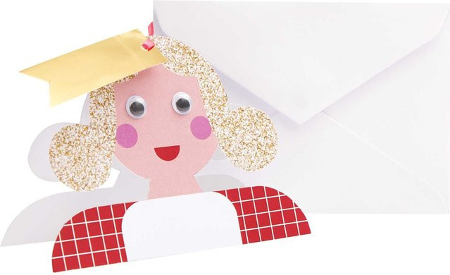 Rico Design Paper Poetry Karte mit Wackelaugen Engel A7/C7 - Bild 1