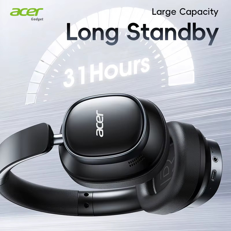Acer Ohr633 Bluetooth-Headset mit ANC-Geräuschunterdrückung und HiFi-Stereo-Klang in Schwarz oder Orange - Bild 4