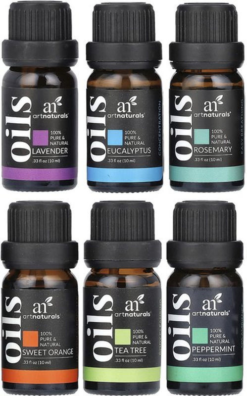 Artnaturals Set mit 6 beliebten ätherischen Ölen in Glasflaschen, mehrfarbig, 6 x 10 ml - Bild 1