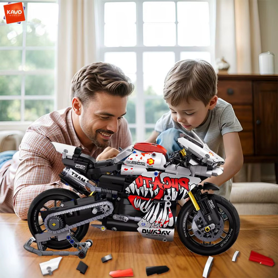 KAVOWORLD Ducato Motorrad, Baukasten-Set, 1:10 Maßstab, 883 Teile - Bild 2