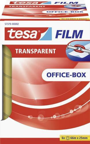 tesafilm Klebefilm von tesa in Transparent, 6er Pack, Breite: 25 mm, Länge: 66 m - Bild 1