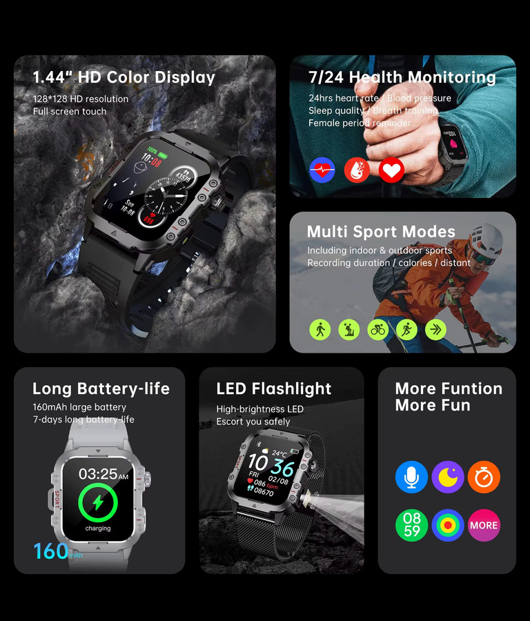 Xiaomi Smartwatch, Schwarz, 1,44 Zoll, Herren, 3 ATM - Bild 3