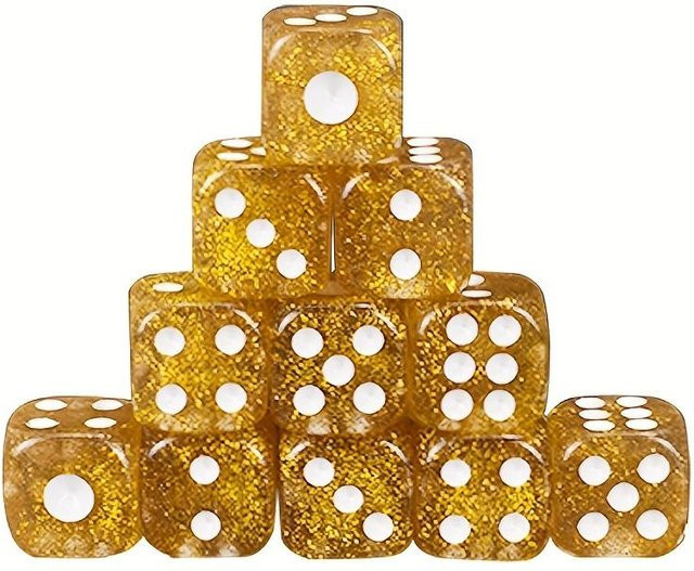 Binchi Keji Travel Goldene Würfel, Kristall, 10-teiliges Set, ab 14 Jahren - Bild 1