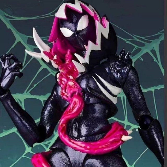 Kaiyodo Marvel Venom Gwen Actionfigur, Einzelfigur, Kunststoff, Schwarz - Bild 1