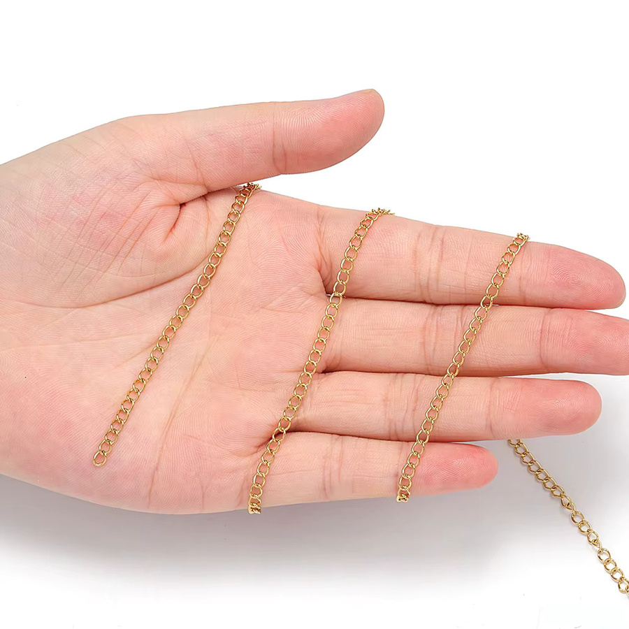 MINGXUAN Halskette Edelstahl, Gold, Unisex - Bild 2