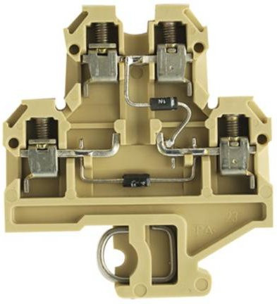 Weidmüller Bauelementreihenklemme 0642760000 Schraube, Beige und Gelb, 25 Stück - Bild 1