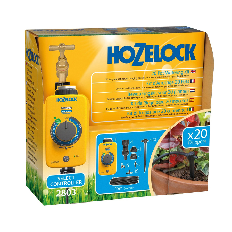 Hozelock Automatisches Tropfbewässerungs-Set mit Select Controller, 20 Tropfern und 15 m Schlauch - Bild 2