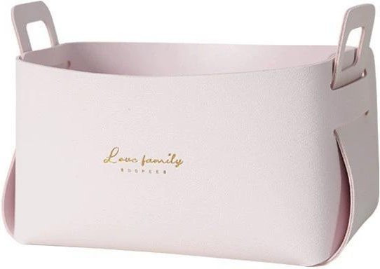 Love Home Garden Faltbare Aufbewahrungsbox aus PU-Leder in Schwarz, geometrisches Design für Schreibtisch und Wohnzimmer, B/T/H: 24,0 x 14,0 x 13,0 cm - Bild 1