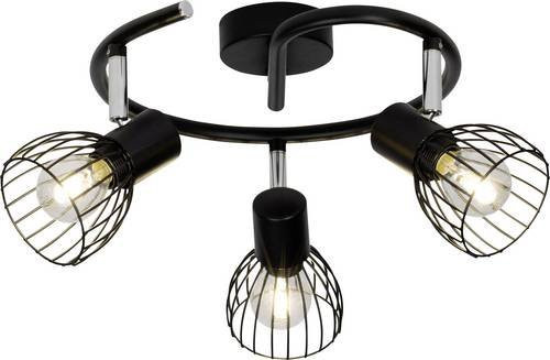 Brilliant Blacky Spotspirale 3-flammige Deckenlampe Schwarz Neo Retro mit E14 Fassung für LED-Leuchtmittel - Bild 1