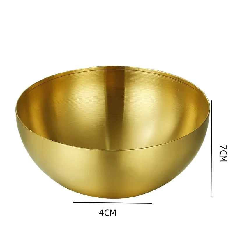 Obstsalatschüssel aus Edelstahl 304 von JUSTINLAU in Gold im koreanischen Stil - Bild 5