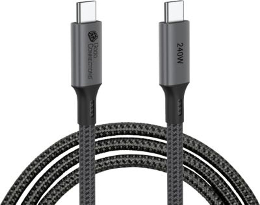 Good Connections USB 4.0 Lade- und Datenkabel USB-C auf USB-C, 240 W, 40 Gbit/s, schwarz, Länge: 0,5 m - Bild 2