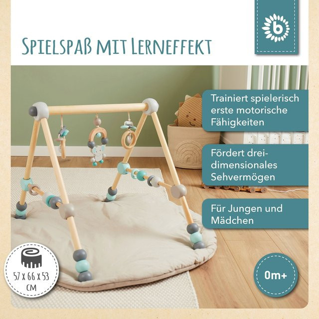Bieco Spielbogen aus Holz, höhenverstellbar, ab Geburt - Bild 1