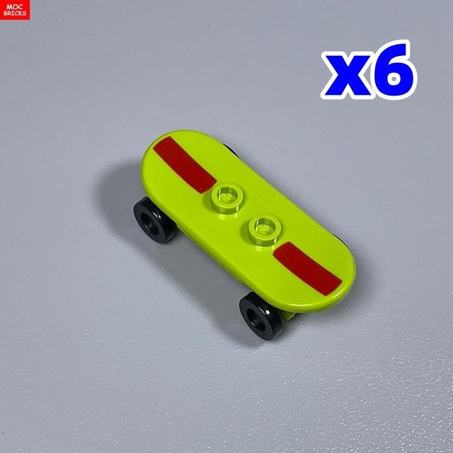 LEGO Skateboard mit Rädern, Bausteine, 6-teiliges Set, ab 6 Jahren - Bild 1