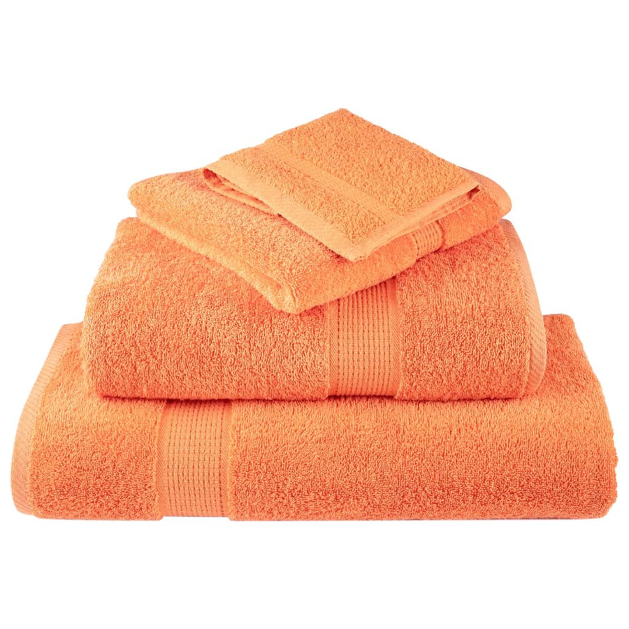vidaXL Premium Waschhandtücher SOLUND Frottee Orange B/B: 30 x 30 cm, 2 Stück - Bild 3