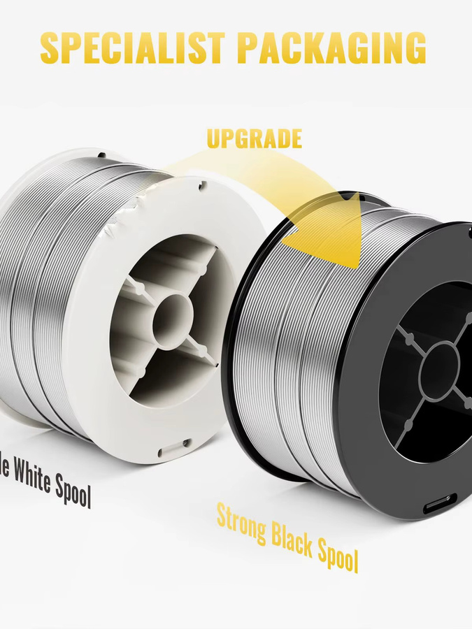 HZXVOGEN Schweißdraht Kupferlegierung E71T-GS Flussmittelfülldraht für MIG ohne Gas, Farbe: Kupfer/Silber, Durchmesser: 0,8 mm, Gewicht: 1 kg - Bild 5