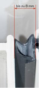 Ellen Renovierungs-Dichtung Profil 4246 zum Einklemmen aus Silikon in Schwarz - Bild 1