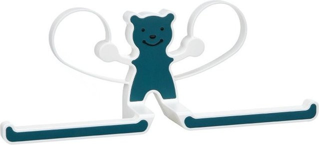 NATAWA Wandmontierter Haarclip-Organizer mit Cartoon Bär Design in Blau, Aufbewahrung für Haarnadeln und Stirnbänder, B/H/T: 34,0 x 13,5 x 7,5 cm - Bild 1
