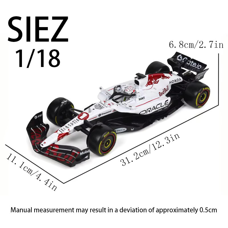 Bburago Red Bull Racing RB21 Grand Prix, Automodell, 1:18, Weiß, ab 14 Jahren - Bild 3